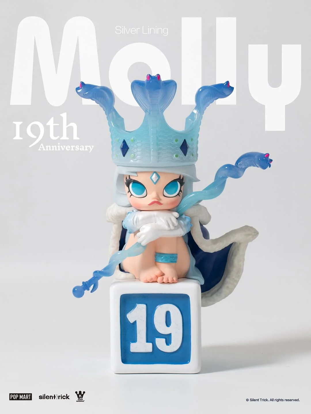 その他 POPMART Molly 19th Anniversary Molly 19th Anniversary Statue - Silver Lining